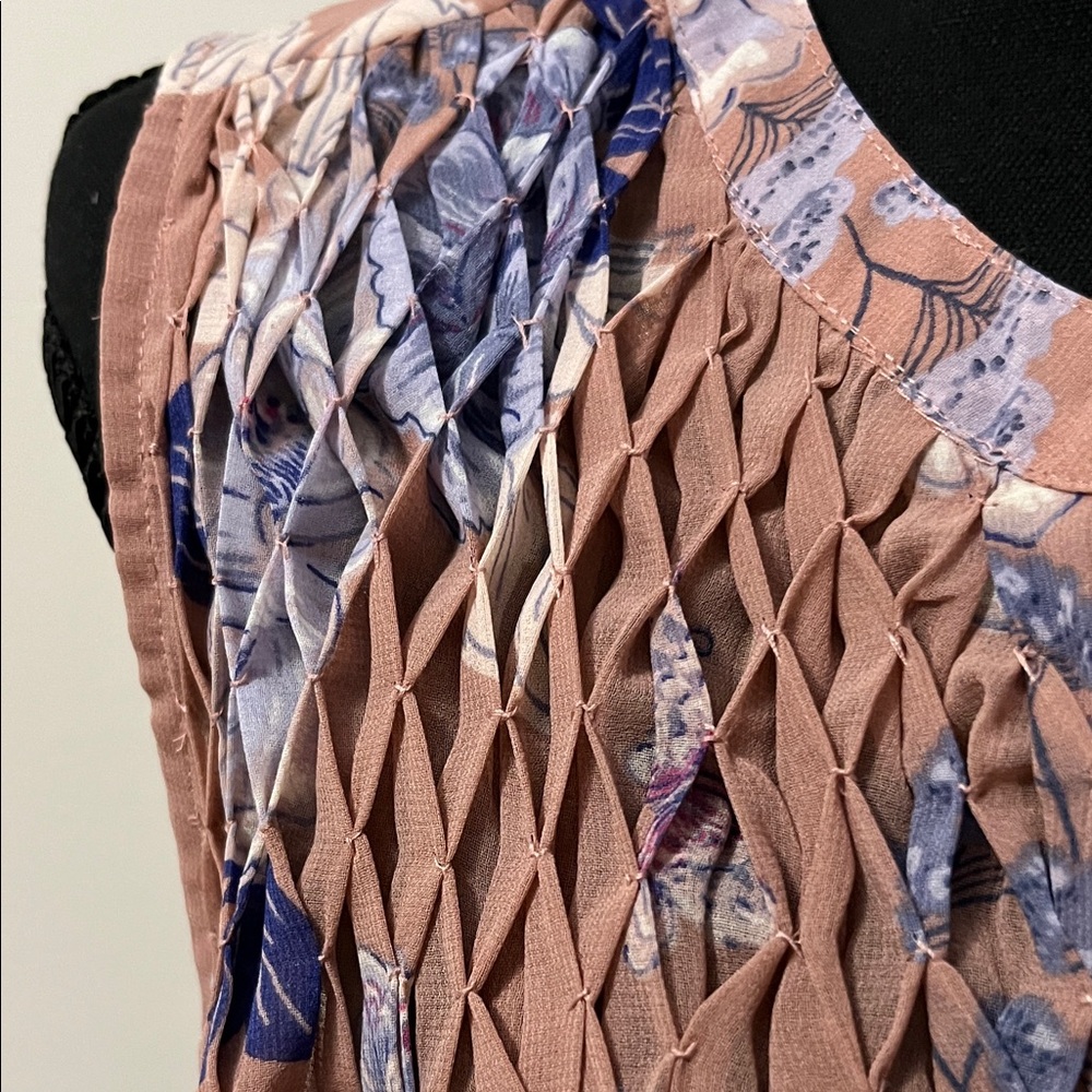 Daniel Rainn Pink and Blue Floral Blouse - Picture 3 of 8